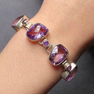 ‼️Clearance‼️ Genuine amethyst sterling bracelet